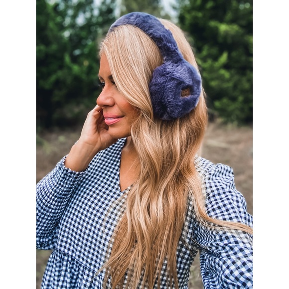 C.C. Brand Ear Muffs Faux Fur Brown Pink Cream - Picture 4 of 8